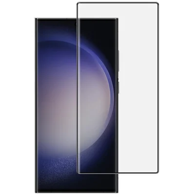 IMAK Osłona ekranu dla Samsung Galaxy S23 Ultra Pełne przyklejenie 3D zakrzywiona szybka hartowana z ramką pozycjonującą