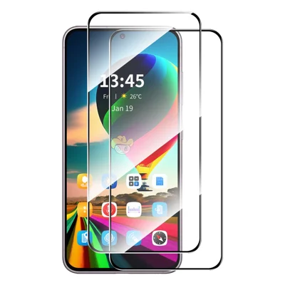 ENKAY HAT PRINCE For Xiaomi Redmi Note 14 4G (163.25mm) 2Pcs Screen Protector   9H Silk Printing 0.26mm Tempered Glass - Transparent