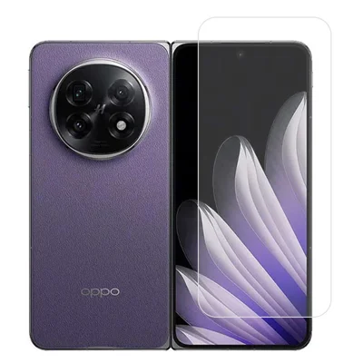 واقي شاشة أمامي لهاتف Oppo Find N5 5G، فيلم زجاج مقوى شفاف للغاية بحواف منحنية وبسمك 0.3 مم