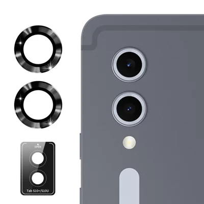ENKAY HAT PRINCE For Samsung Galaxy Tab S10 Ultra / Galaxy Tab S9+ / Galaxy Tab S9 Ultra / Galaxy Tab S9 FE+ / Galaxy Tab S10+ Camera Lens Protector  Metal Ring Lens Film - Black