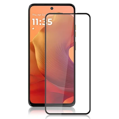 MOCOLO For Motorola Moto G17 Power 4G / G17 4G / G15 4G / G15 Power 4G Screen Protector Anti-Shatter Silk Printing Tempered Glass Film - Black
