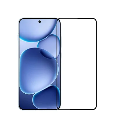 واقي شاشة لجهاز Oppo Find X8s 5G MOFI 9H من زجاج السيليكون عالي الألومنيوم مع لاصق كامل وتغطية كاملة - أسود