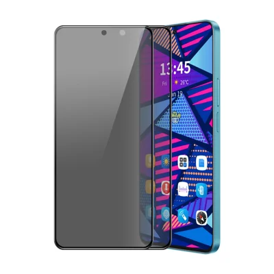ENKAY HAT PRINCE For Xiaomi Redmi Note 14 5G / Redmi Note 14 4G (163.25mm) 2Pcs Privacy Screen Protector  28-degree Anti-Spy Tempered Glass - Black