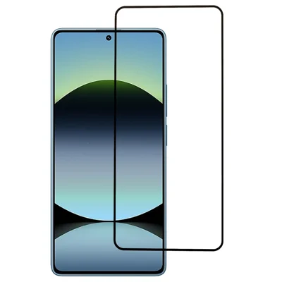 For Xiaomi Redmi Note 14S 4G Front Screen Protector Silk Printing Full Glue Tempered Glass Screen Film