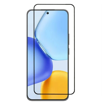 Voor Honor X60 GT 5G / 300 Gehard Glas Electrolytisch Anti-Vingerafdruk Zijdeprint Volledige Lijm Schermbeschermer