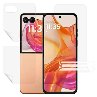 For Motorola Razr 60 Ultra 5G / Razr 50 Ultra 5G Screen Protector Set , Front + Back Full Cover TPU+PET Hydrogel Film