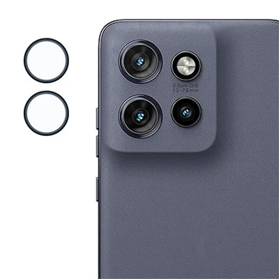 Camera Lens Protector for Motorola Edge 60 Neo 5G / Edge 50 Neo 5G HD Clear Film with Metal Frame - Black