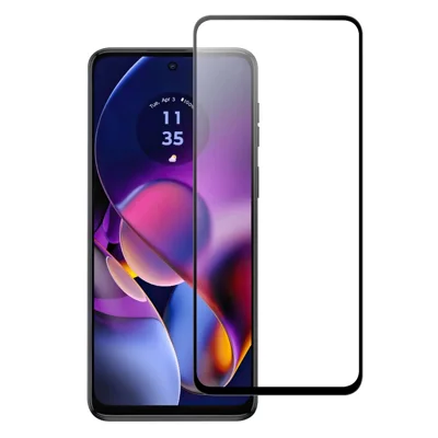 Voor Motorola Moto G56 5G AGC Gehard Glas met Zwarte Rand Volledige Lijm Volledige Dekking Screenprotector