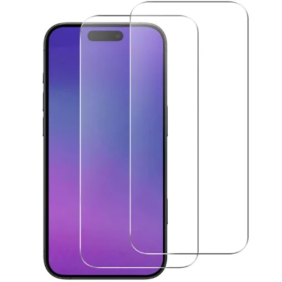 2Pcs For iPhone 17 HD Clear Screen Protector Anti-Explosion 2.5D Arc Edge Tempered Glass Screen Film
