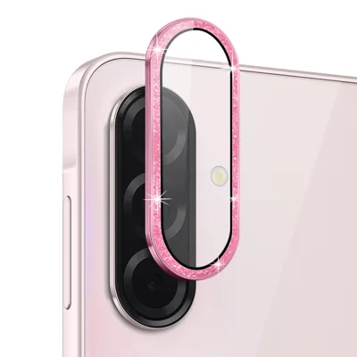 NORTHJO 1 Set For Samsung Galaxy A36 5G / A56 5G Camera Lens Film Tempered Glass+Metal Glitter Rear Lens Protector - Pink