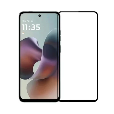 Screenprotector voor Motorola Moto G56 5G MOFI 9H Volledige Lijm Volledige Dekking Hoog Aluminium-silicium Glasfilm - Zwart