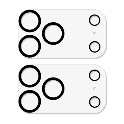 2Pcs For iPhone 17 Pro Max Camera Lens Protector Silk Printing Lens Film 3D Arc Edge