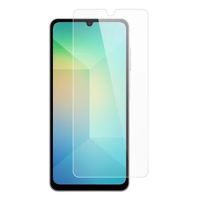 AMORUS لجهاز Samsung Galaxy A07 4G / A06 4G / A06 5G واقي شاشة أمامي 2.5D قوس حافة 9H فيلم زجاج عالي السيليكون والألومنيوم