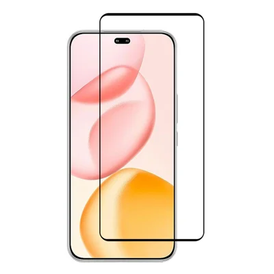 For Honor 400 Pro 5G (Global) Screen Protector Side Glue Silk Printing Tempered Glass Film Support Fingerprint Unlock