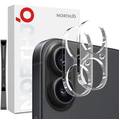 NORTHJO 2Pcs For iPhone 17 Camera Lens Protector Tempered Glass Clear Lens Film 3D Full Coverage