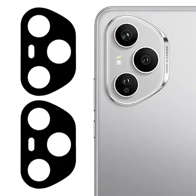 2Pcs For Honor 400 Pro 5G (Global) Camera Lens Protector Silk Printing Lens Film 3D Arc Edge
