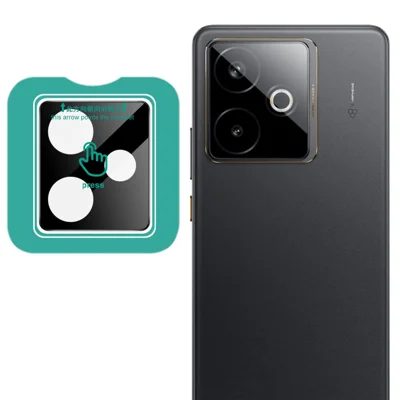 IMAK For Realme GT 7 5G / GT 7T 5G Tempered Glass Camera Lens Protector with Self Positioning Frame (Black Version)
