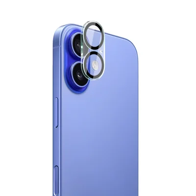 IMAK For iPhone 17 Tempered Glass Camera Lens Protector Acrylic Lens Cap (Black Circle Design)