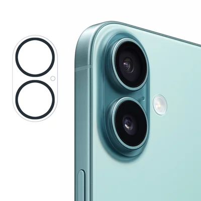 ENKAY HAT PRINCE For iPhone 17 Camera Lens Protector   Tempered Glass Lens Film with Black Ring - Transparent