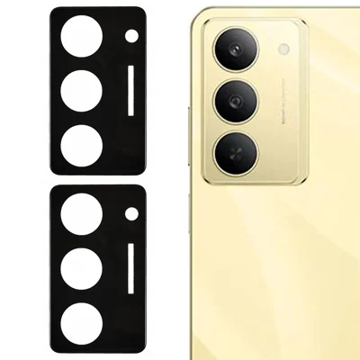 2Pcs For Realme 14x 5G Camera Lens Protector Silk Printing Lens Film 3D Arc Edge