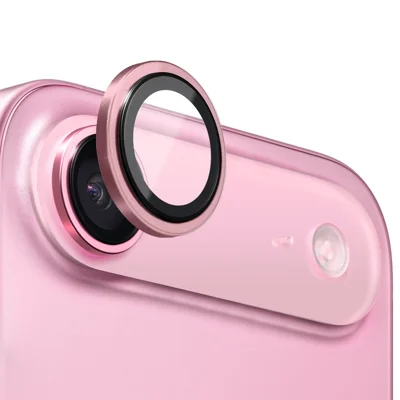 NORTHJO For iPhone Air Camera Lens Protector Tempered Glass Lens Film Metal Ring Guard 1:1 Original Design - Pink