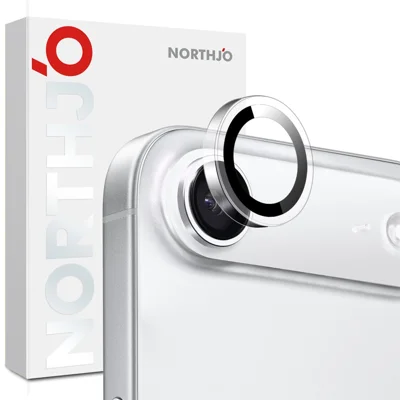 NORTHJO 1Set Clear Lens Film for iPhone Air Camera Lens Protector Tempered Glass Metal Ring Guard