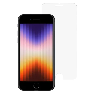 واقي الشاشة لهاتف iPhone SE (2022) / (2020) / 8 / 7، فيلم زجاج مقوى شفاف عالي الدقة بسمك 0.1 مم