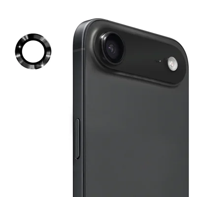 ENKAY HAT PRINCE For iPhone Air Camera Lens Protector  Metal Ring Lens Film - Black