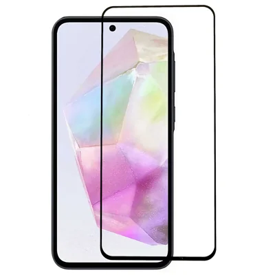 For Samsung Galaxy S26 FE / S25 FE Tempered Glass Screen Protector Full Glue Silk Printing Film - Black