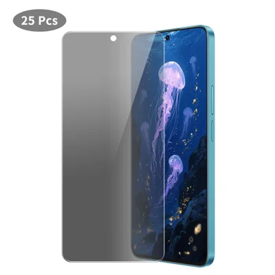 JUNSUNMAY 25Pcs For Honor X7c 5G / X7c 4G / 200 Smart 5G Anti-Spy Tempered Glass Screen Protector Anti Drop HD Clear Film