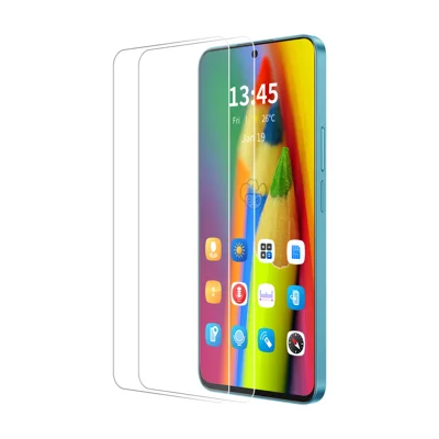ENKAY HAT PRINCE For Oppo Reno14 F 5G 2Pcs Screen Protector   9H Clear High Aluminum-Silicon Glass Film - Transparent