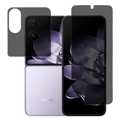 For Xiaomi Mix Flip 5G Anti-Spy Screen Protector PET Matte Front and Back Screen Film