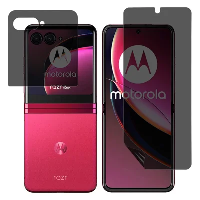 For Motorola Razr 40 Ultra 5G Anti-Spy Screen Protector PET Matte Front and Back Screen Film