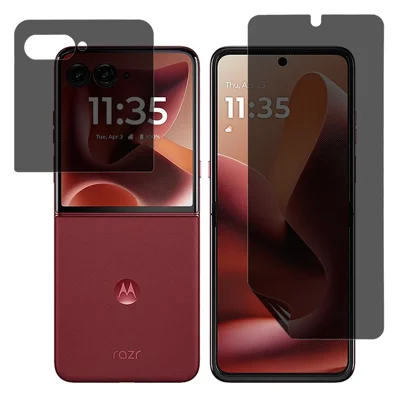 Anti-Spy Screen Protector for Motorola Razr 60 Ultra 5G / 50 Ultra 5G PET Matte Front and Back Screen Film