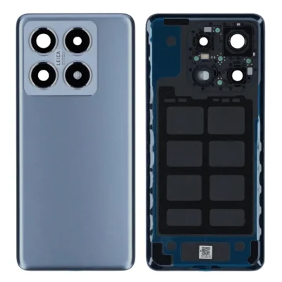 For Xiaomi 14T Pro Back Battery Housing Cover with Camera Ring Lens Cover Spare Part (Without Logo) - Blue