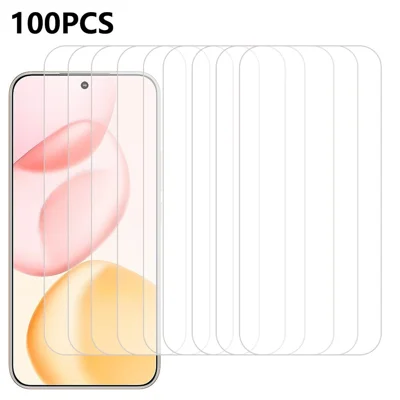 100Pcs For Honor 400 5G (Global) Screen Protector Anti-Scratch Tempered Glass Film (No Package, with Wipes Set, Dust-absorber, Guide Sticker)