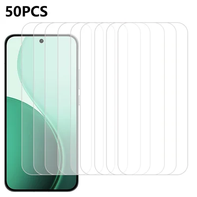 50Pcs For Oppo Reno14 5G (Global) Screen Protector Anti-Scratch Tempered Glass Film (No Package, with Wipes Set, Dust-absorber, Guide Sticker)