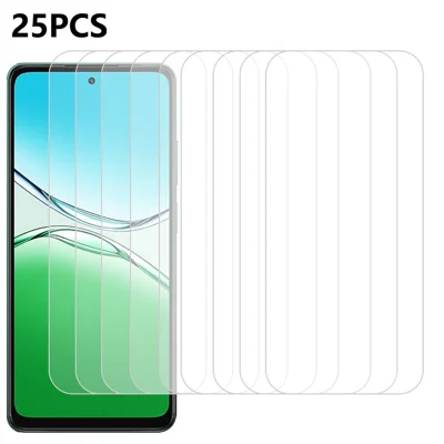 25Pcs For Oppo A5 4G / 5G Tempered Glass High Definition Screen Protector Film (No Package, with Wipes Set, Dust-absorber, Guide Sticker)