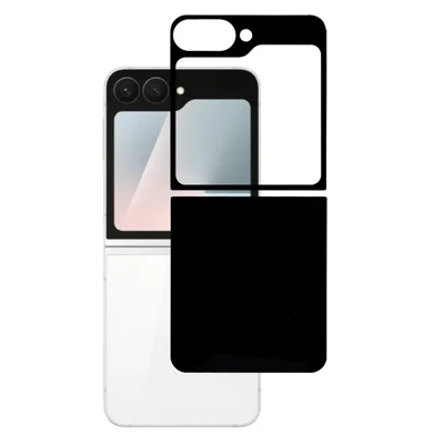 For Samsung Galaxy Z Flip7 FE 5G / Z Flip6 5G Rear Screen Protector Silk Printing Tempered Glass Back Film Set