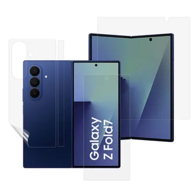 مجموعة واقي شاشة هيدروجيل لجهاز Samsung Galaxy Z Fold7 5G، فيلم لين من مادة TPU للخارج + الداخل + الخلف + الجانب