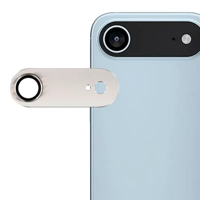For iPhone Air Camera Lens Protector CD Vein Integrated Metal Tempered Glass Lens Film - Light Gold