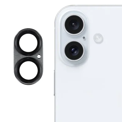 For iPhone 17 Camera Lens Protector CD Vein Integrated Metal Tempered Glass Lens Film - Black