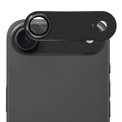 For iPhone Air Camera Lens Protector ENKAY HAT PRINCE Aluminiumlegering + Hærdet Glas Objektivfilm - Sort