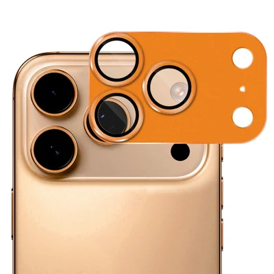ENKAY HAT PRINCE For iPhone 17 Pro Camera Lens Protector Matte AR Metal + Tempered Glass Lens Film - Orange