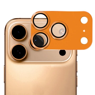 ENKAY HAT PRINCE For iPhone 17 Pro Max Camera Lens Protector Matte AR Metal + Tempered Glass Lens Film - Orange