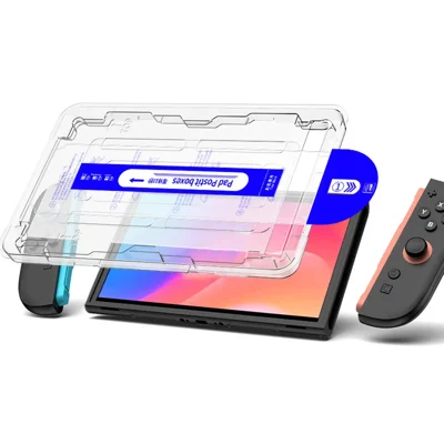 For Nintendo Switch OLED Screen Protector Game Console Tempered Glass HD Screen Film Dust-Free Installation