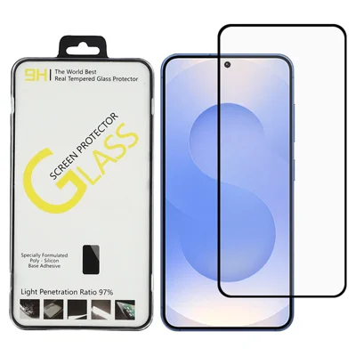 For Samsung Galaxy M35 5G Screen Protector Silk Printing Full Glue Crystal Clear Tempered Glass Film - Transparent
