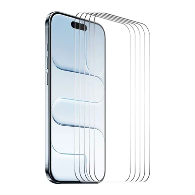 ENKAY HAT PRINCE 5Pcs For iPhone Air Screen Protector Thick Adhesive 9H Arc Edges High Aluminium-Silicon Glass Film