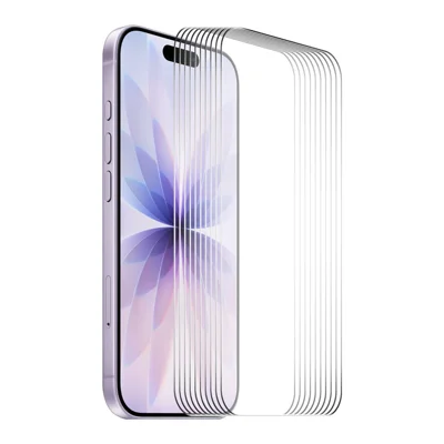 ENKAY HAT PRINCE 10Pcs For iPhone 17 Screen Protector Thick Adhesive 9H Arc Edges High Aluminium-Silicon Glass Film