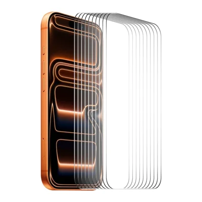ENKAY HAT PRINCE 10Pcs For iPhone 18 Pro Max / 17 Pro Max Screen Protector Thick Adhesive 9H Arc Edges High Aluminium-Silicon Glass Film